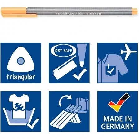 STAEDTLER Triplus Fineliner 334 Estuche de 6 Colores Pastel